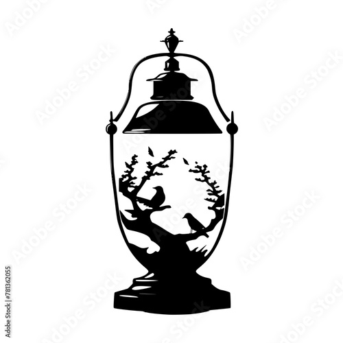 lamp, lantern, isolated, light, old, antique, metal, chess, glass, white, object, vintage, oil, retro, kerosene, black, ancient, candle, king, samovar, equipment, tea, decoration, culture, fire, tradi