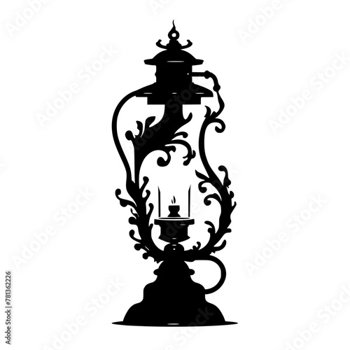 lamp, lantern, isolated, light, old, antique, metal, chess, glass, white, object, vintage, oil, retro, kerosene, black, ancient, candle, king, samovar, equipment, tea, decoration, culture, fire, tradi