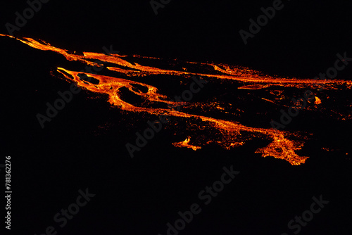 Lava flow on Reunion Island
