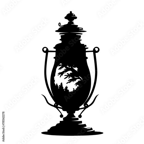 lamp, lantern, isolated, light, old, antique, metal, chess, glass, white, object, vintage, oil, retro, kerosene, black, ancient, candle, king, samovar, equipment, tea, decoration, culture, fire, tradi