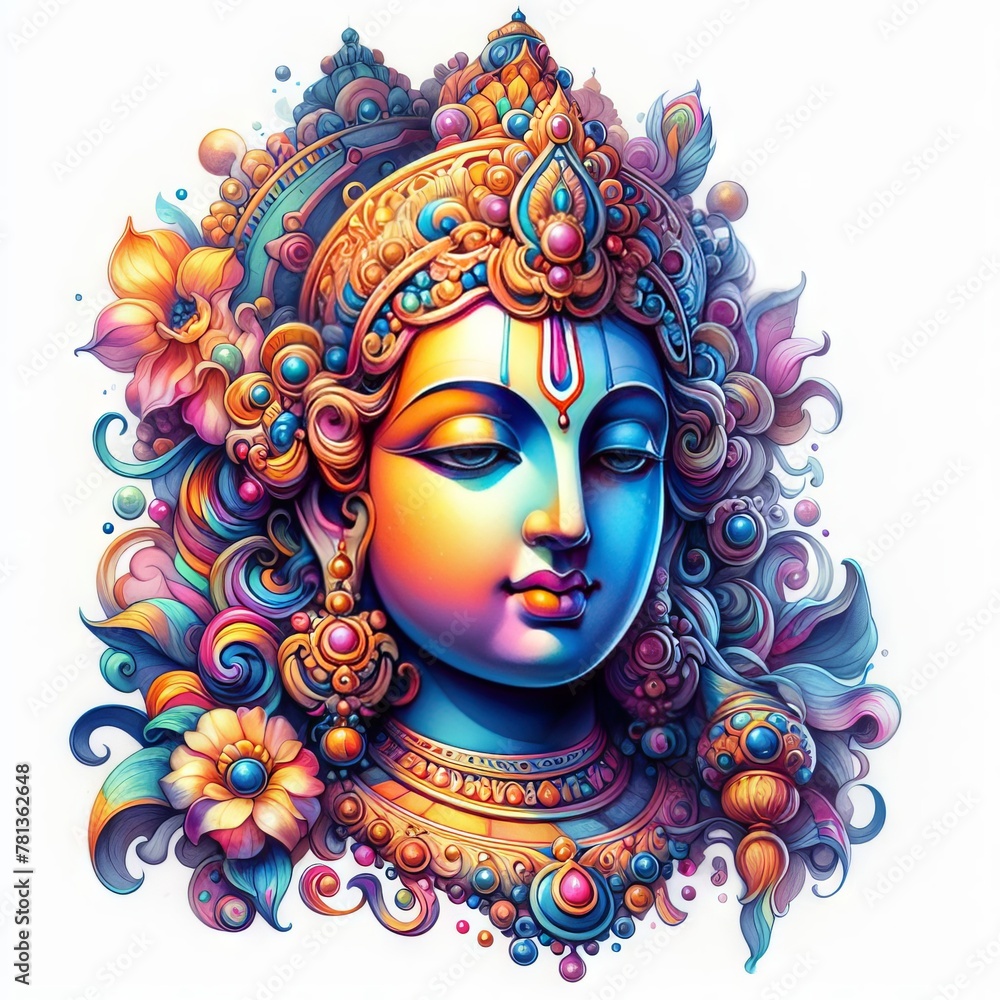 hindu god  on white