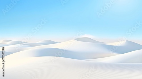 White sand dunes. white desert and blue sky background. © Pro Hi-Res