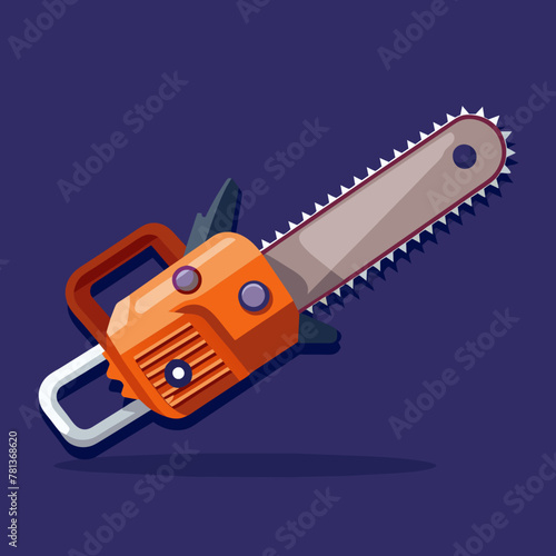 chainsaw isolated on white background