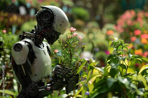 gardening robot Take care of your plants and flowers with care.
