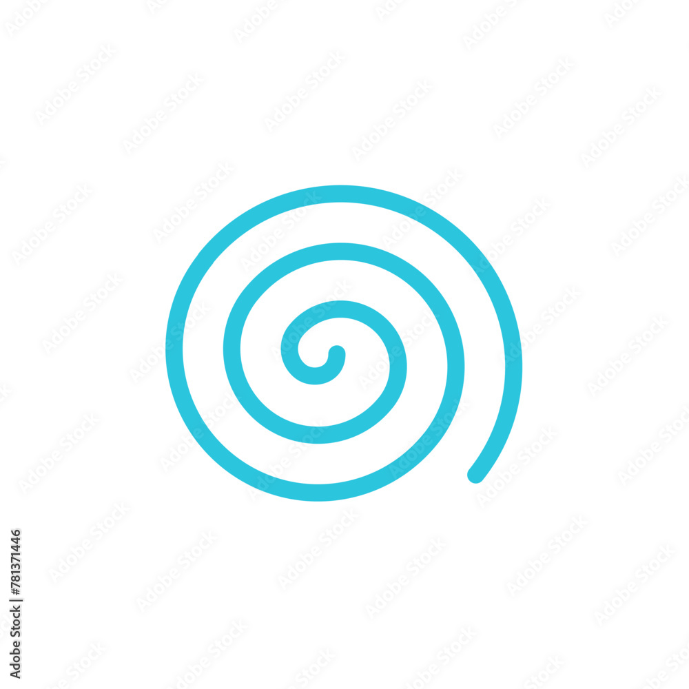 Archimedean spiral. Isolated on white background. From blue icon set. Archimedean spiral. Isolated on white background. From blue icon set.