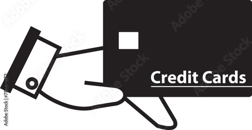 Credit Cards vector illustration isolated on white background. classic modern diseign