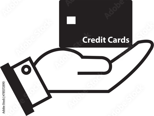 Credit Cards vector illustration isolated on white background. classic modern diseign