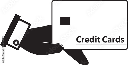 Credit Cards vector illustration isolated on white background. classic modern diseign