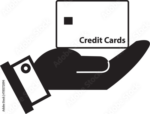 Credit Cards vector illustration isolated on white background. classic modern diseign