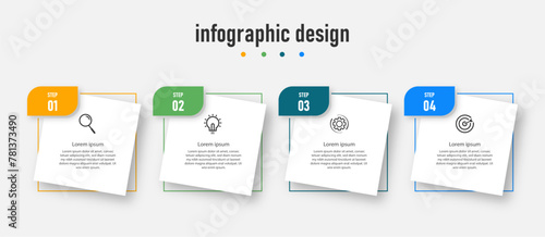 Creative concept for infographic with 4 steps. options. can be used for workflow diagram, info chart, web design. vector illustration.