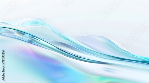Serene Oceanic Gradient:Tranquil Aqua Waves Flowing in Calming Curves and Hues