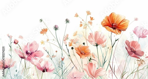 poppy flowers background