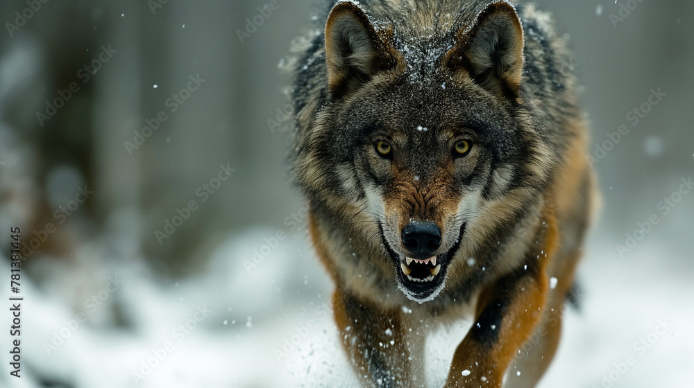 Fototapeta premium Furious wolf.