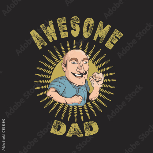 Awesome dad vector design.eps