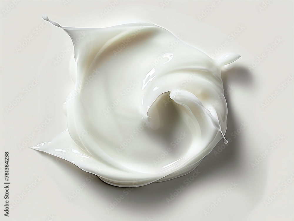Cream Swirl Elegantly Captured Against Neutral Background Cream Swirl Elegantly Captured Against Neutral Background