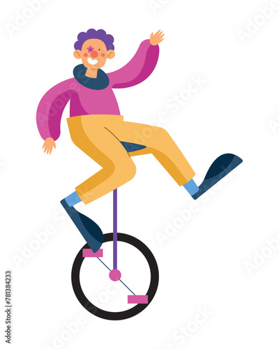 birthday clown on bike