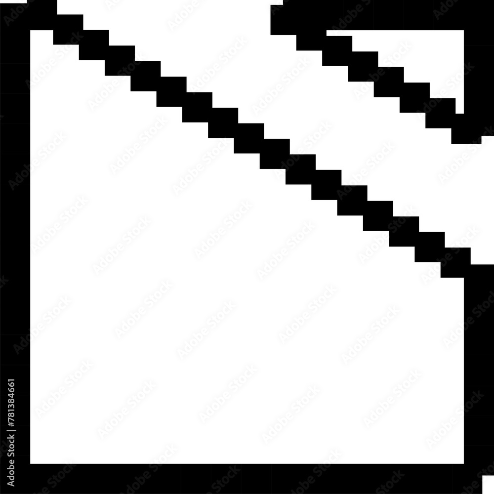 Square shape pixel icon 80s style Square shape pixel icon 80s style