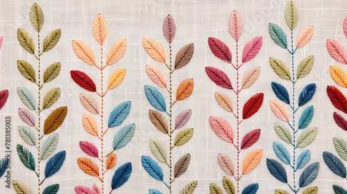Colorful Leaves Embroidery