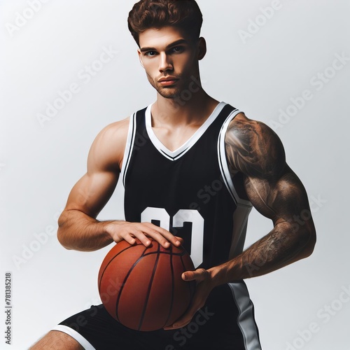 basketball player with ball