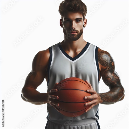 basketball player with ball