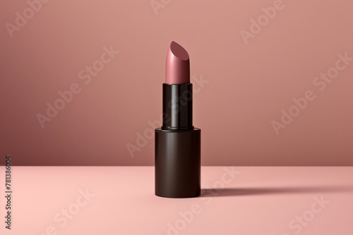 A single shade of lipstick . beauty industry, decorative cosmetics. AI © Liyomax