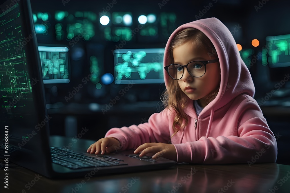 Hacker little girl Hacker little girl