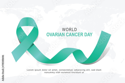 World Ovarian Cancer Day background.