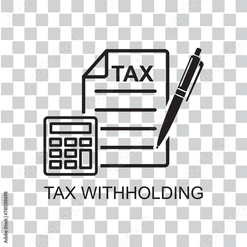 tax withholding icon , business icon photo