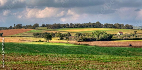 Panorama d'un paysage d'agriculture.