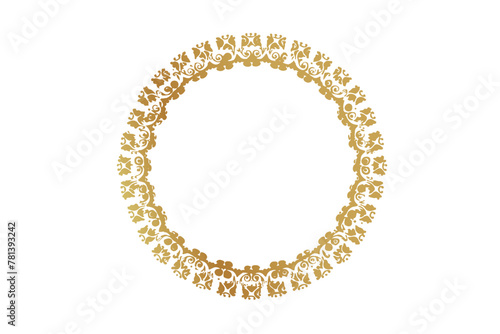 Golden luxury border frame design on white background or Decorative vintage floral ornament frames design vector illustration