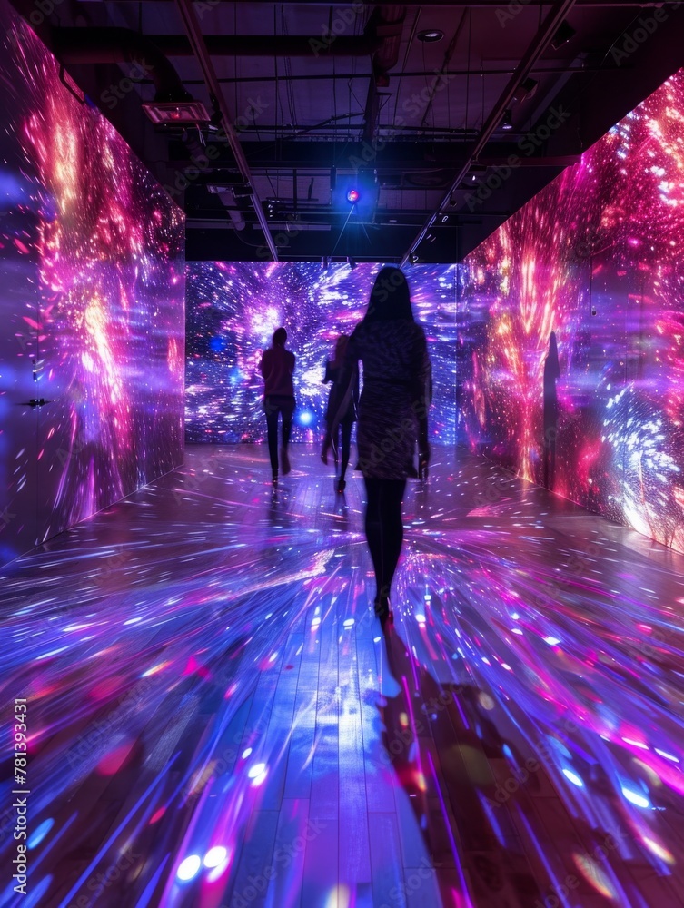 Installations incorporating sound and music to enhance immersive experiences.