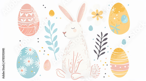 Easter illustration, background 