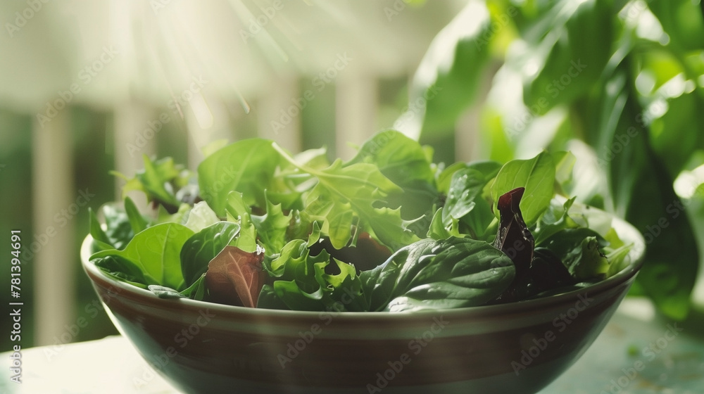 fresh and healthy salad, blank space for advertising or text. fresh and healthy salad, blank space for advertising or text.