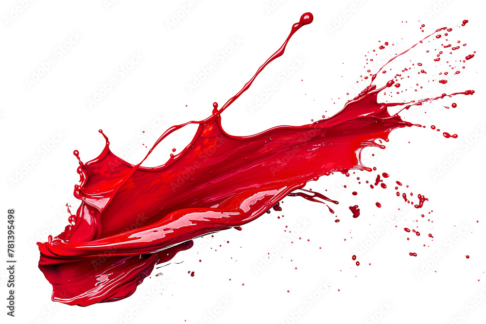 splashes of red liquid isolated on white background template splashes of red liquid isolated on white background template