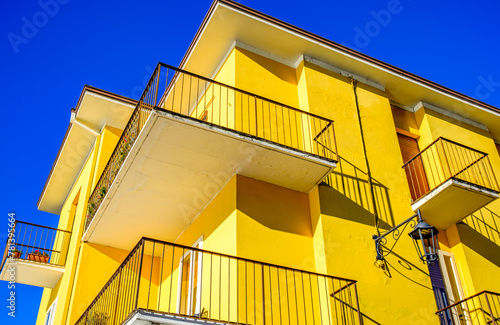 typical facade of an apartment house