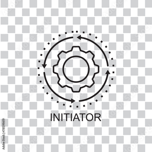 initiator icon , technology icon vector photo