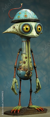 An eccentric alien created with a unique art style