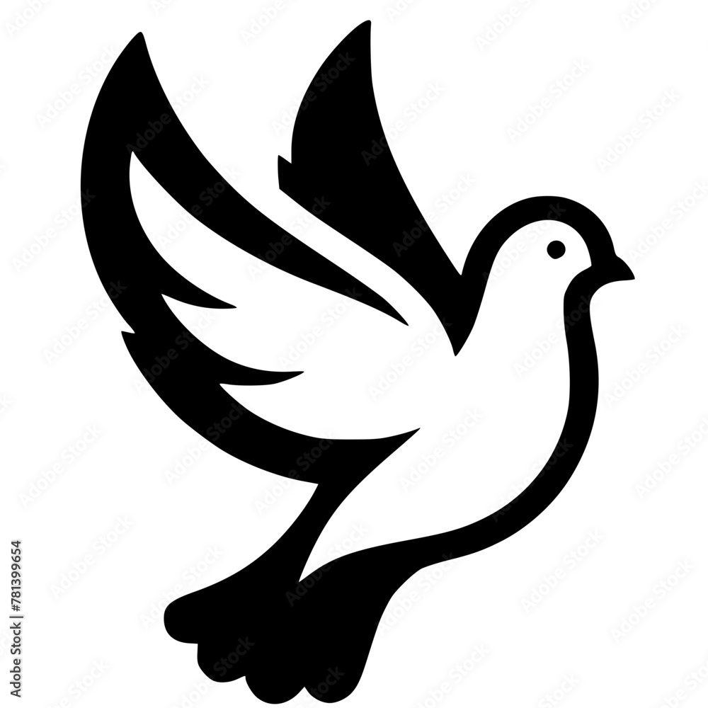 Beautiful dove silhouette Beautiful dove silhouette
