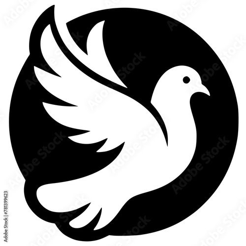 Beautiful dove silhouette