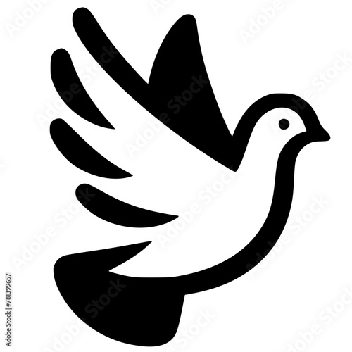 Beautiful dove silhouette
