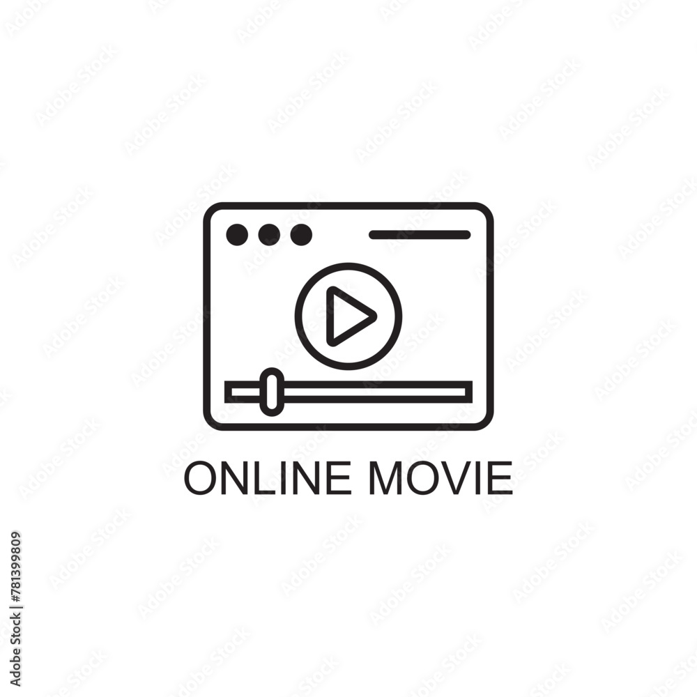online movie icon , multimedia icon