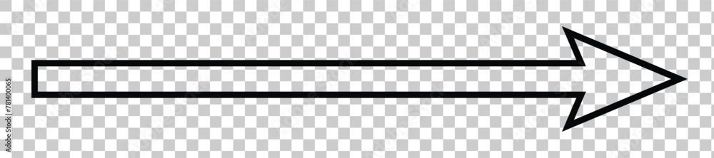 custom made wallpaper toronto digital Long arrow vector icon. Black horizontal double arrow. Vector icon on transparent background.