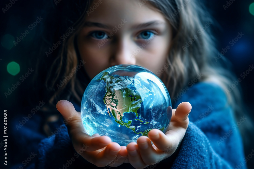 Celebration of Earth Day Generative AI picture green planet beautiful nature in danger AI pic Celebration of Earth Day Generative AI picture green planet beautiful nature in danger AI pic