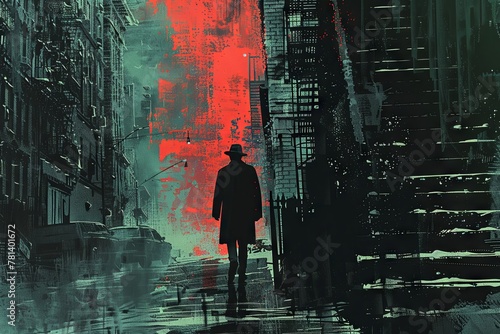 Amidst the cacophony of noise and chaos that defines New York City, a solitary figure walks the deserted streets, his footsteps echoing against the cold pavement as he searches for clues in a case