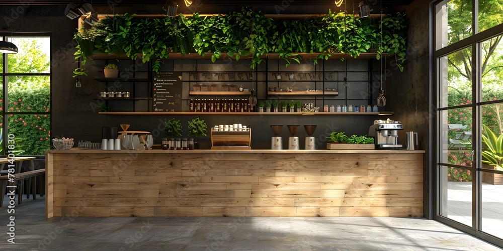 Trendy Eco Conscious Caf Interior with Sustainable Materials and Natural Dcor Reflecting Modern Design Sensibilities Trendy Eco Conscious Caf Interior with Sustainable Materials and Natural Dcor Reflecting Modern Design Sensibilities