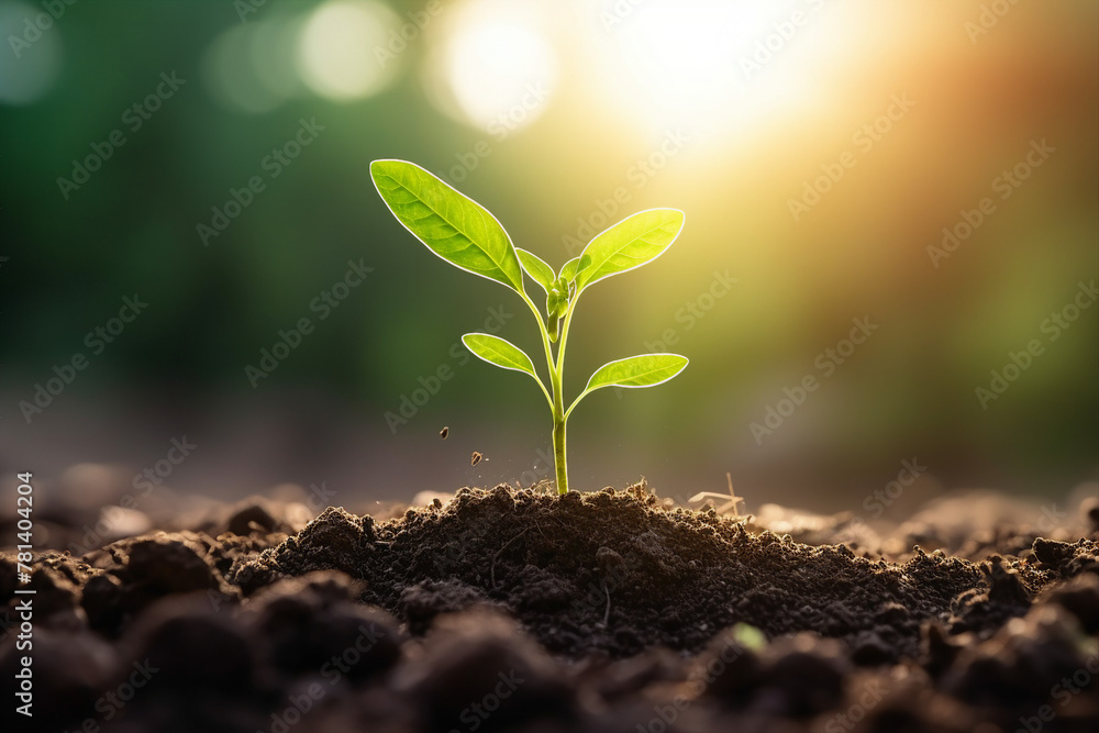 Fototapeta premium Nature protection conceptual Generative AI illustration Earth day ecology safe planet nature environment