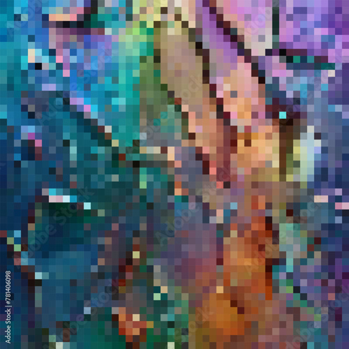 Holographic rainbow liquid metallic color mosaic, vibrant colors, intricate details, highly detailed, digital art