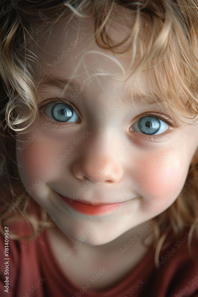 A portrait of a child with a playful expression. Her eyes are twinkling and her lips are curled into a smile. She is mischievous and fun-loving. A portrait of a child with a playful expression. Her eyes are twinkling and her lips are curled into a smile. She is mischievous and fun-loving.