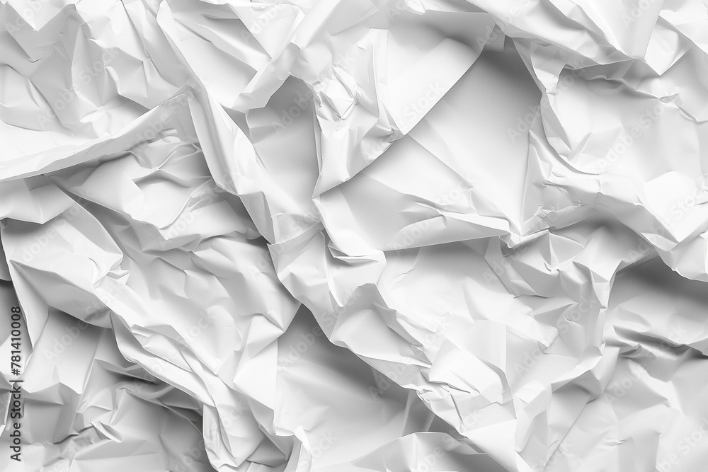 The texture of white paper is crumpled. Background for various purposes The texture of white paper is crumpled. Background for various purposes