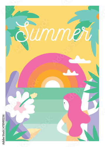 Hand drawn colorful seasonal poster